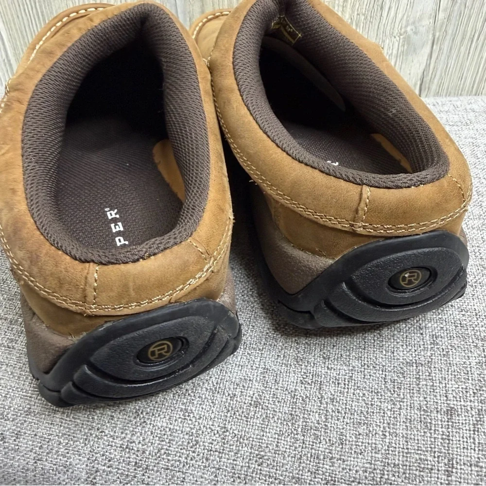 Roper Men's Tan Slip-On Leather Loafers